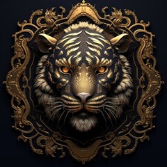 Golden Tiger Portrait