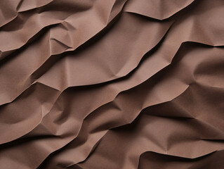 Obraz premium Beige brown Paper Texture background mocha mousse color. Crumpled white paper abstract shape background with space paper for text 