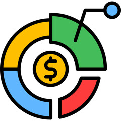 Asset Allocation lineal color icon