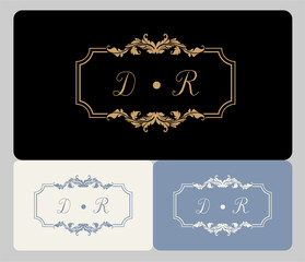 This invitation logo has an elegant and luxurious design, dominated by the color gold which symbolizes prosperity, friendship, and warmth. In the center of the logo, there are the initials or monogram