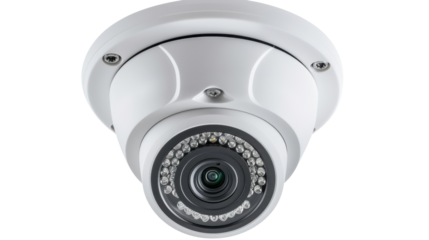 CCTV security camera on transparent background 