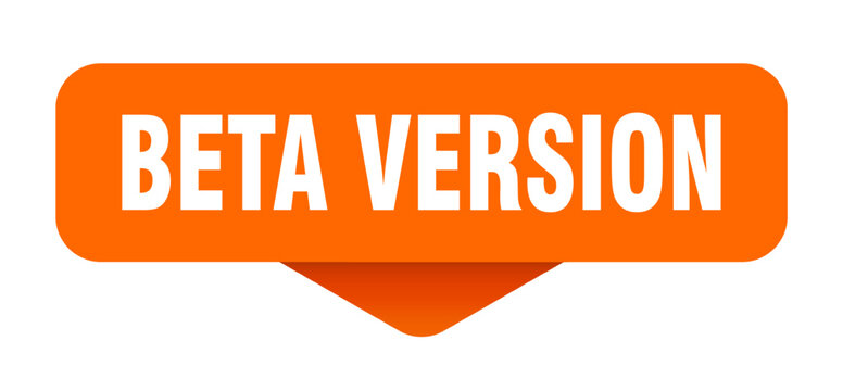 beta version sticker. beta version sign on transparent background