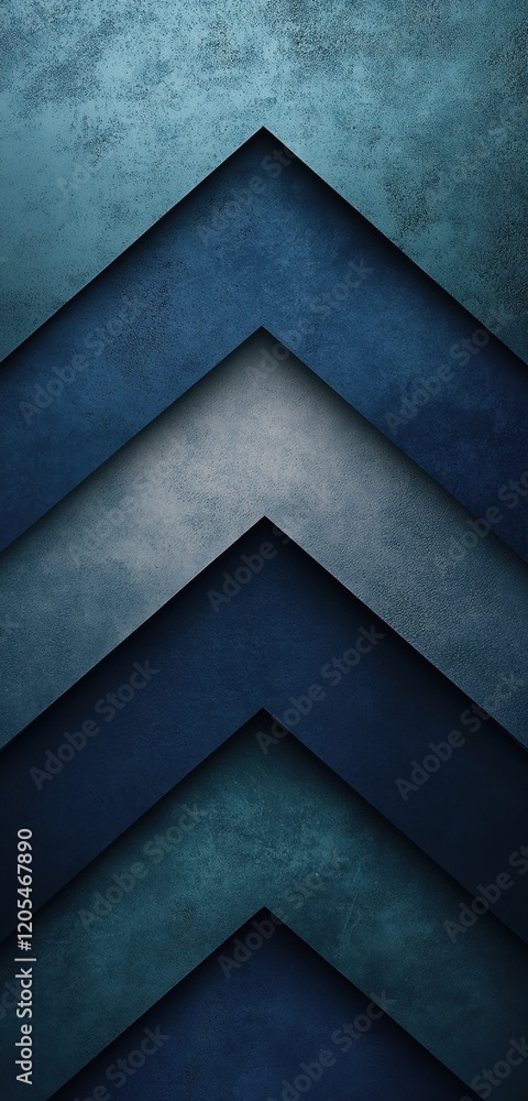 Poster dark blue textured abstract pattern with chevron design