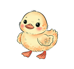 Adorable Little Duckling Illustration and Creative Kids Activities Cute Baby Giraffe Watercolor Illustration