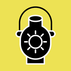 Mining Lamp Icon Design