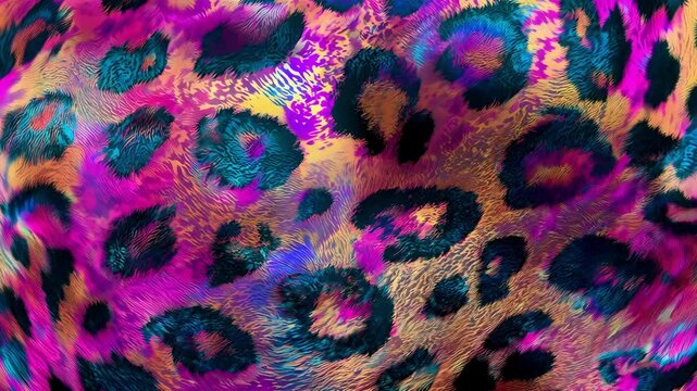 Seamless playful watercolor leopard print pattern abstract illustration	