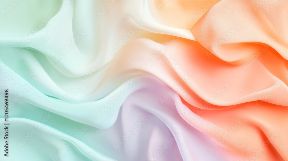 Aufkleber delicate pastel gradient texture with chalk-like waves and soft flowing movement