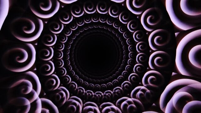 Animated Hypnosis pattern, Surreality abstract motion graphics, vertigo hallucinations induced by stroboscopic flicker