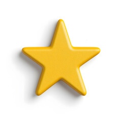Fototapeta premium 3d gold glossy yellow star icon isolated on white background 