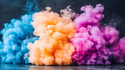 Fototapeta premium Abstract Colorful Smoke Composition: A Vibrant and Dreamy Cloud of Hues