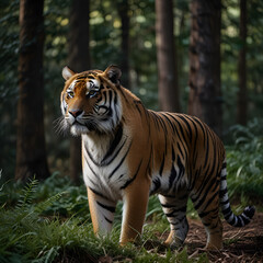 Tiger On The Forest