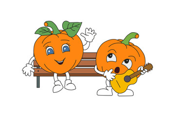 Pumpkin on the bench