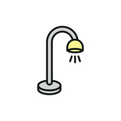 Floor lamp icon represents lighting and home decor, perfect for interior design, furniture illustrations, and modern living space concepts.