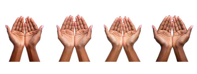 Open Hands in Prayer: Diverse Women's Hands in Supplication