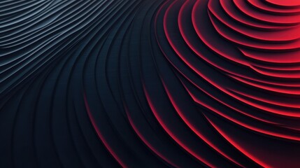 Obraz premium Abstract Waves of Red and Black in a Modern Design Background