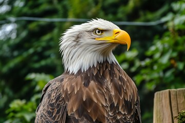 Obraz premium Majestic Bald Eagle Portrait Closeup Wildlife Photography
