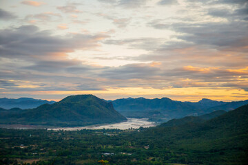 November 30, 2024 Phu Tok, Chiang Khan, Loei, Thailand. Mekong River view.