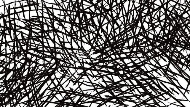 hand-drawn abstract black lines background