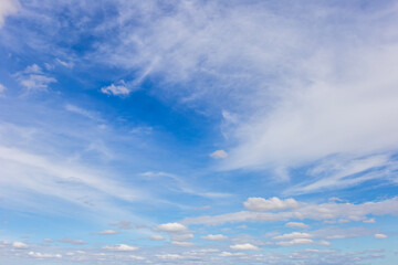 Beautiful sky background with many clouds.