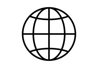 Icono negro de internet global en fondo blanco © Gabrieuskal