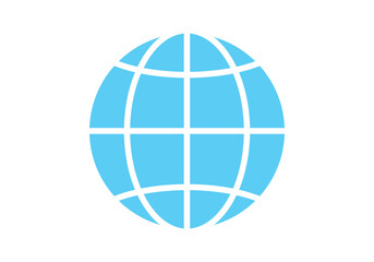 Icono azul de planeta o internet global © Gabrieuskal