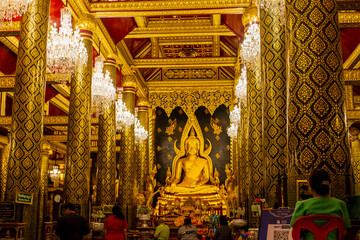 Phitsanulok, Thailand - November 27, 2024: Phra Buddha Chinnarat, Wat Phra Sri Rattana Mahathat, a...