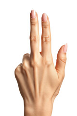 Fototapeta premium hand showing sign on transparent background