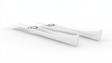 White Outrigger Canoe Model Design