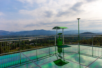 Chiang Mai, Thailand - December 9, 2024: Skywalk Wat Phra That Doi Saket.