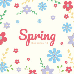 Spring Flower Background with pastel color
