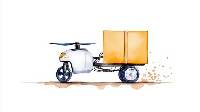 Innovative Delivery Vehicle with Hovering Technology for Efficient Transport of Packages