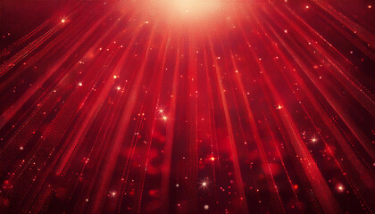 Red glitter and stars sparklingt christmas postcard background or wallpaper