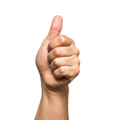hand showing thumb up, transparent background
