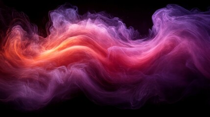 Abstract Swirling Nebula of Pink and Purple Hues
