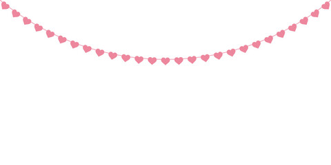 Hearts background card banner frame card for valentine and wedding. Pink heart love paper decorations for valentine's day border