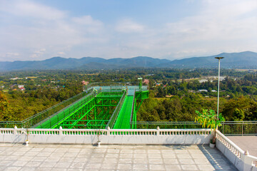 Chiang Mai, Thailand - December 9, 2024: Skywalk Wat Phra That Doi Saket.