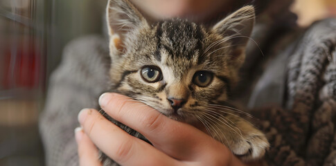 Abandoned pets at a local animal shelter. Volunteering, caring animals