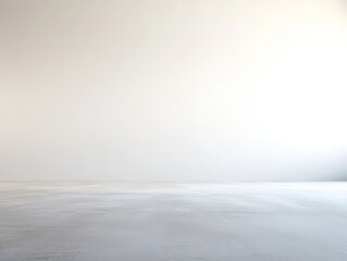 A minimalistic, blank space with a smooth floor and soft lighting, ideal for presentations.