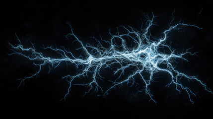 lightning bolt on an absolute black background overlay
