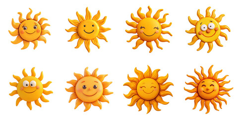 Plasticine sun die cut transparent mock up in cartoon concept decoration.