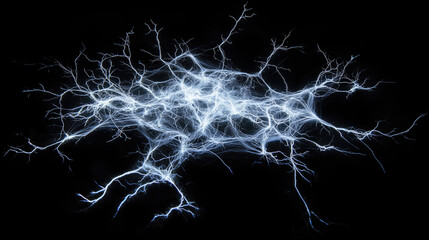 lightning bolt on an absolute black background overlay