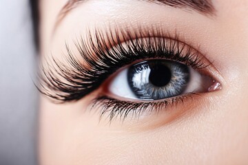 Obraz premium Stunning Closeup of Eye with Long Lush Eyelashes