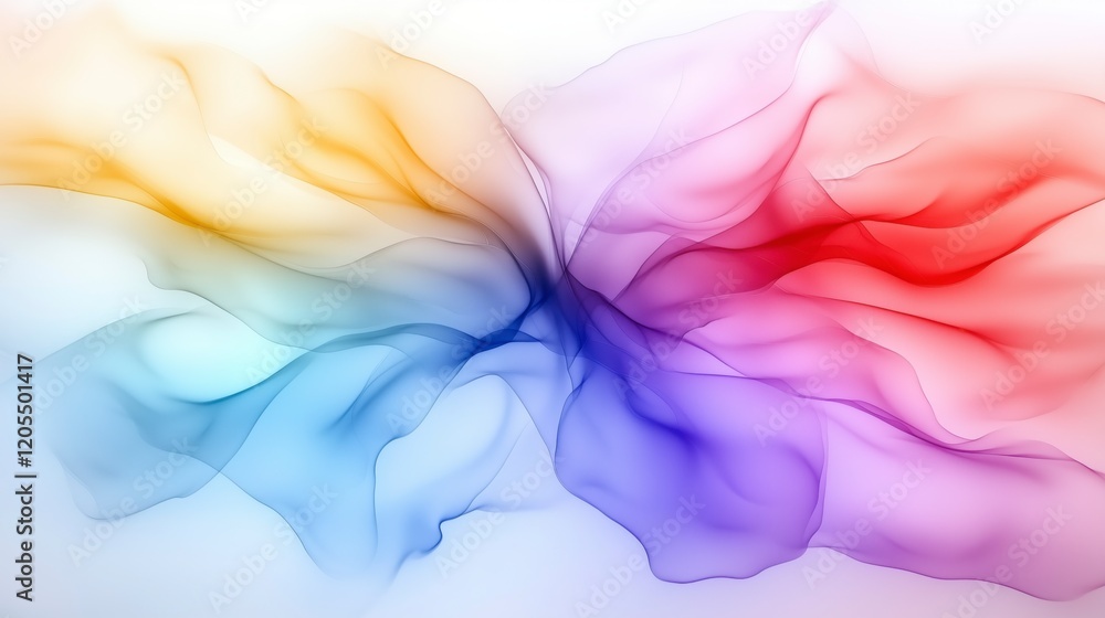 Poster a colorful, flowing line of paint with a rainbow of colors. the colors are bright and vibrant, creat