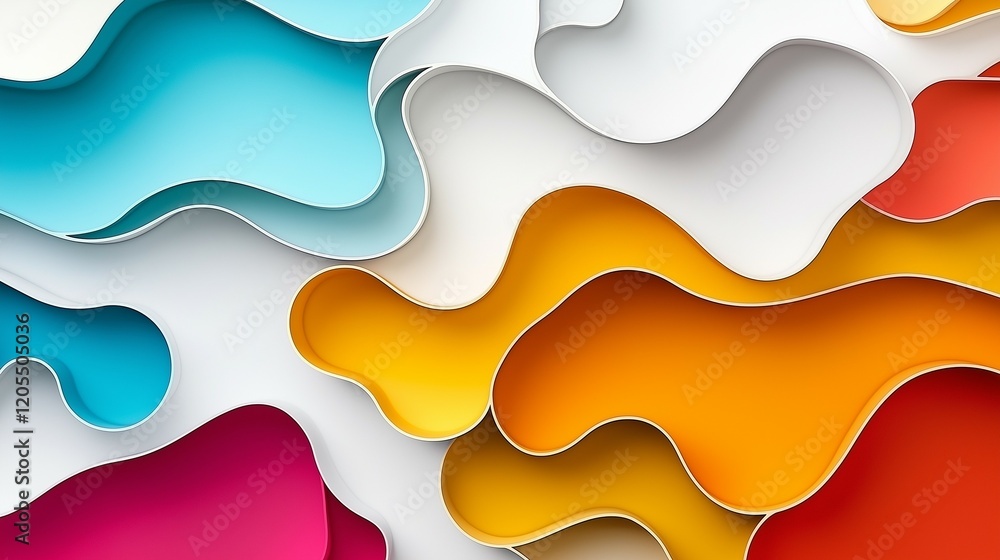 Poster colorful background vector presentation design with wavy layers and shapes. abstract modern colorful