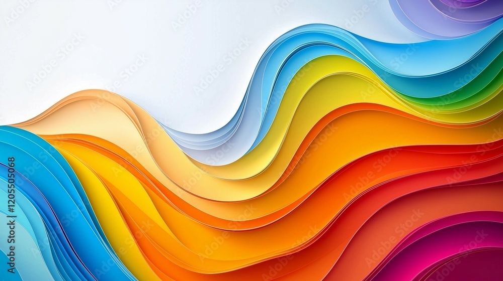 Poster colorful background vector presentation design with wavy layers and shapes. abstract modern colorful