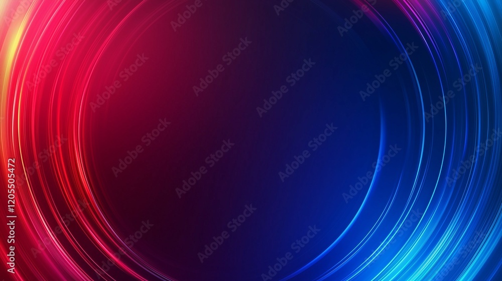 Aufkleber Abstract background with blue and red rays of light, speed lines in the center