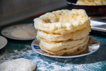 Dough pies on the table © Dragana