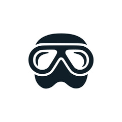 diving mask sport accessories equipment logo vector illustration template design