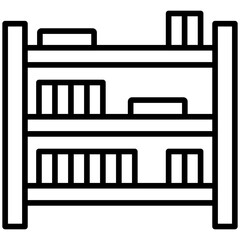 Shelves Line Icon Style