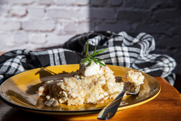 Dish with old bread and cheese called 